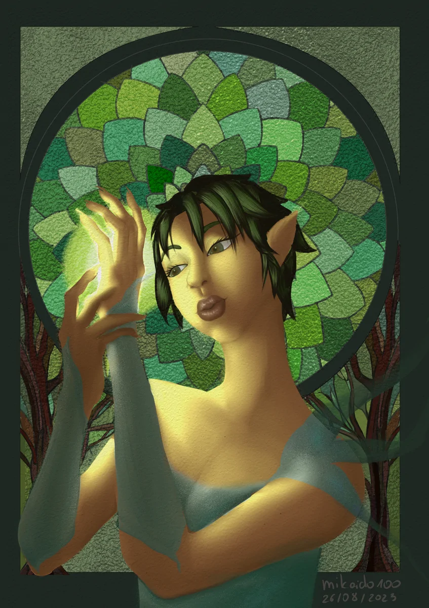BG3 Druid [commission] - artwork by mikaido100