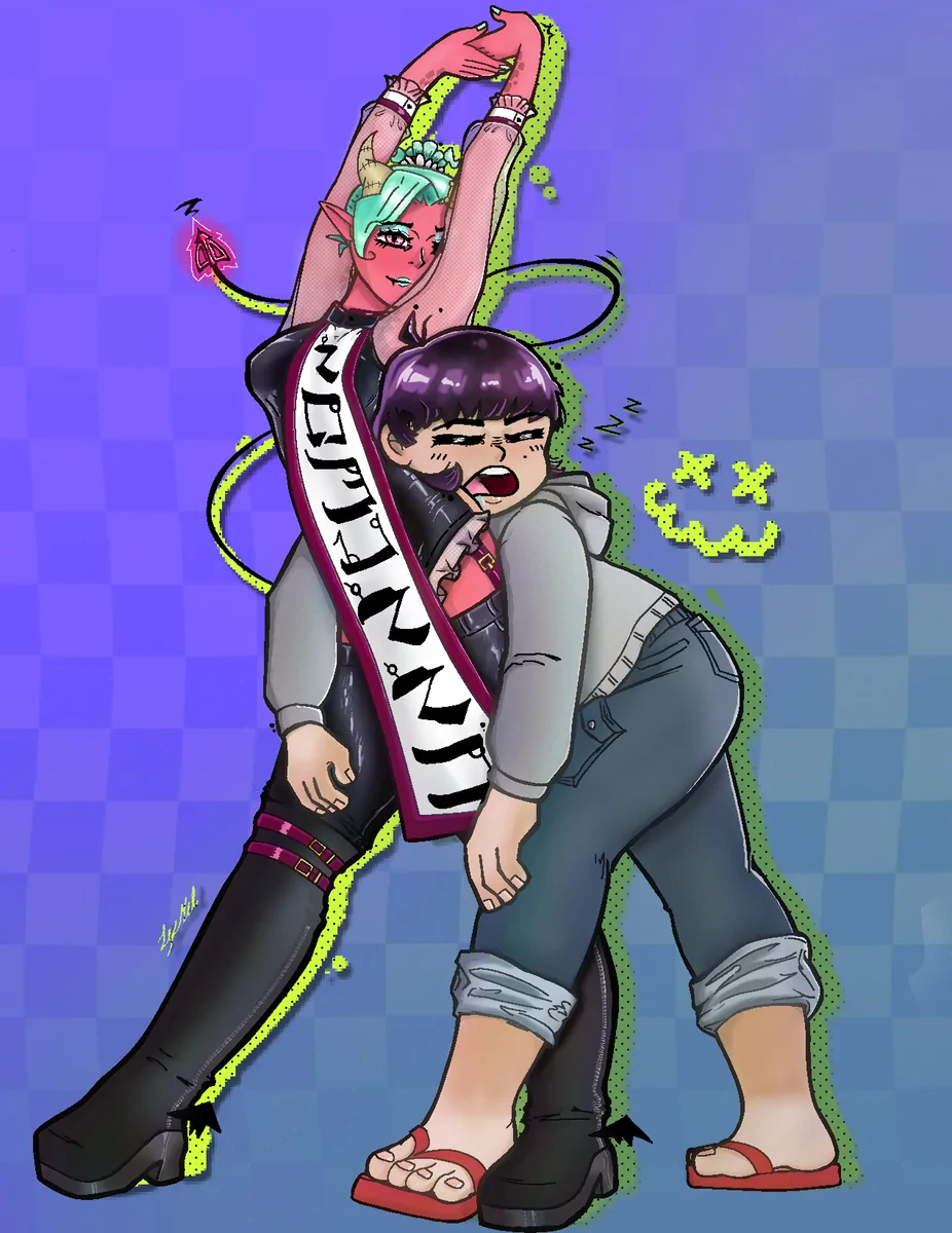 LUCILLE AND SHAR - artwork by lazerlogan