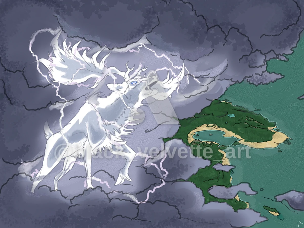 Storm Elk - artwork by black_velvette_art