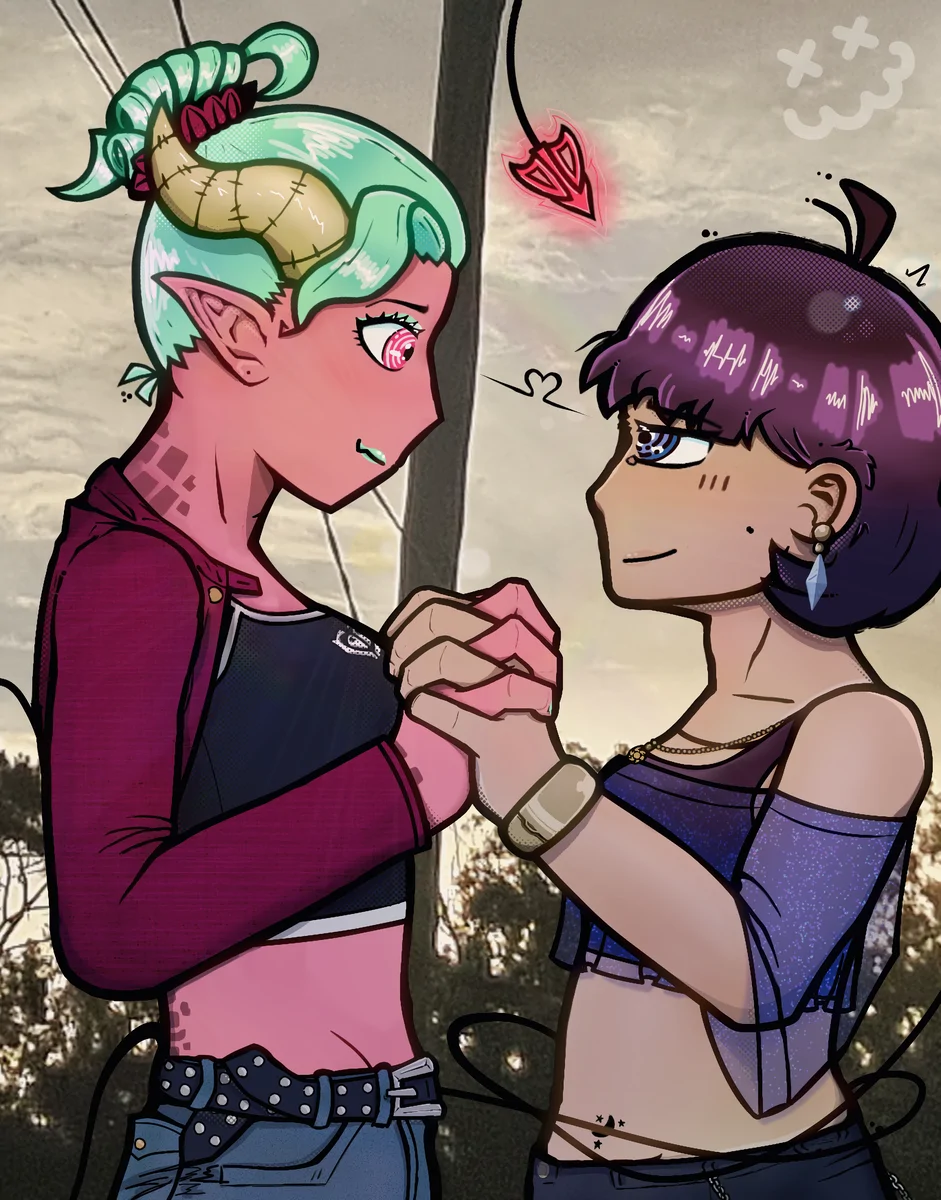 Lucille and Shar (OC) - artwork by lazerlogan