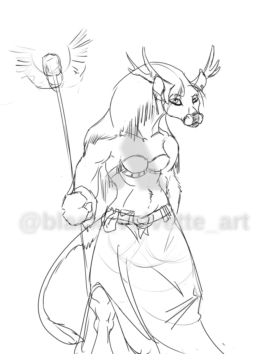 Female Highmountain Tauren, 2021 - artwork by black_velvette_art